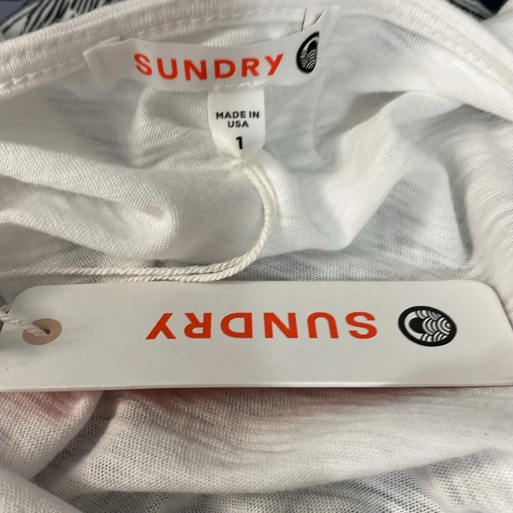 Sundry  White Ruffled Tank Top - Image 5