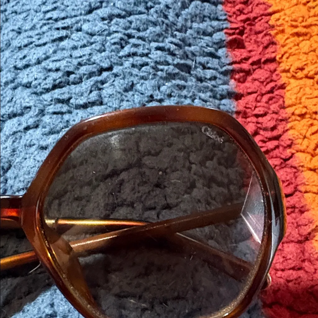 Chloè vintage Chic Oversized Brown Sunglasses - Image 10