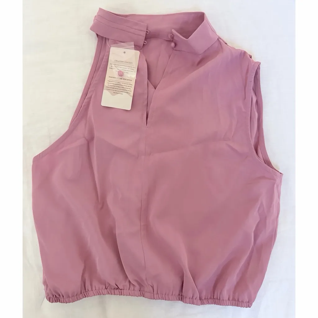 NOLLSOM Satin Two Piece Set Pink Size M - Image 5