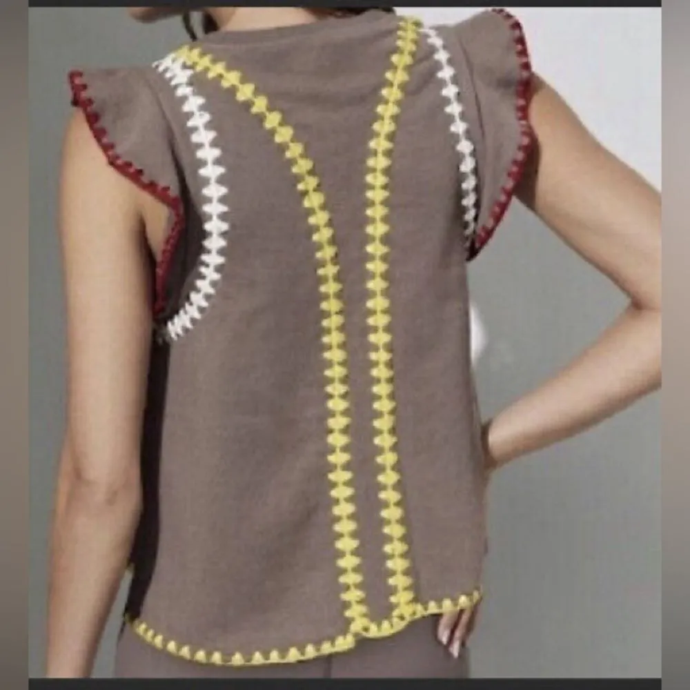 Carbon 38 La Plage Crochet Sweat Tank Brown Size XS - Image 2