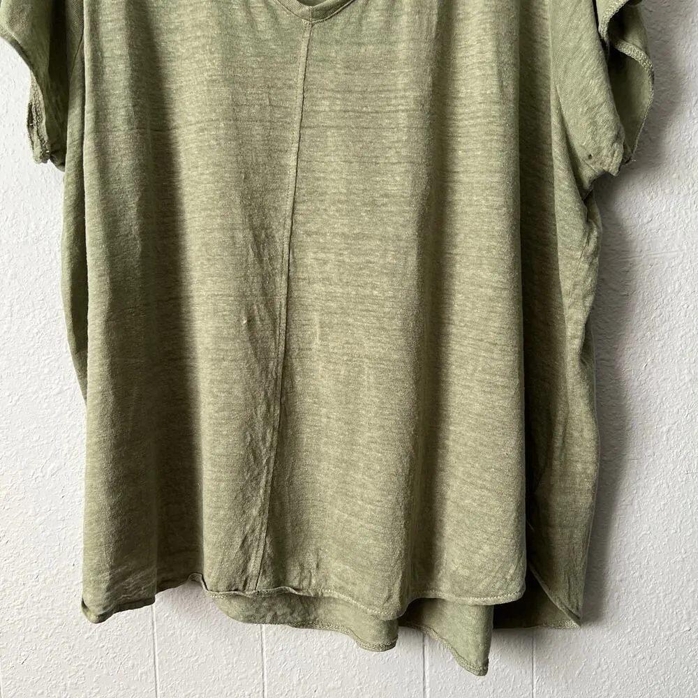 Tahari Womens T-Shirt 2X 100% Linen Casual Everyday Wear Lightweight Breathable - Image 4