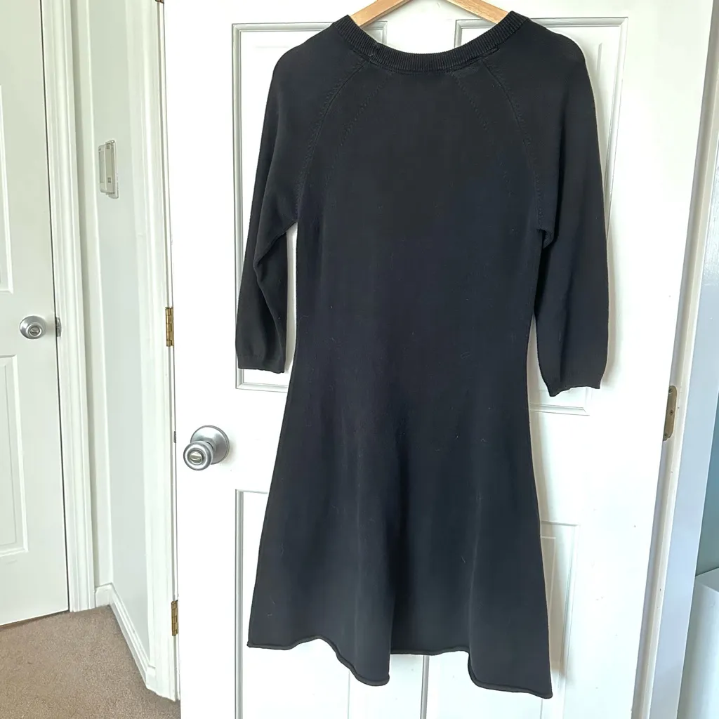 Aritzia Sunday Best Tolle Black Ballet Knit Sweater Mini Dress Size M - Image 4