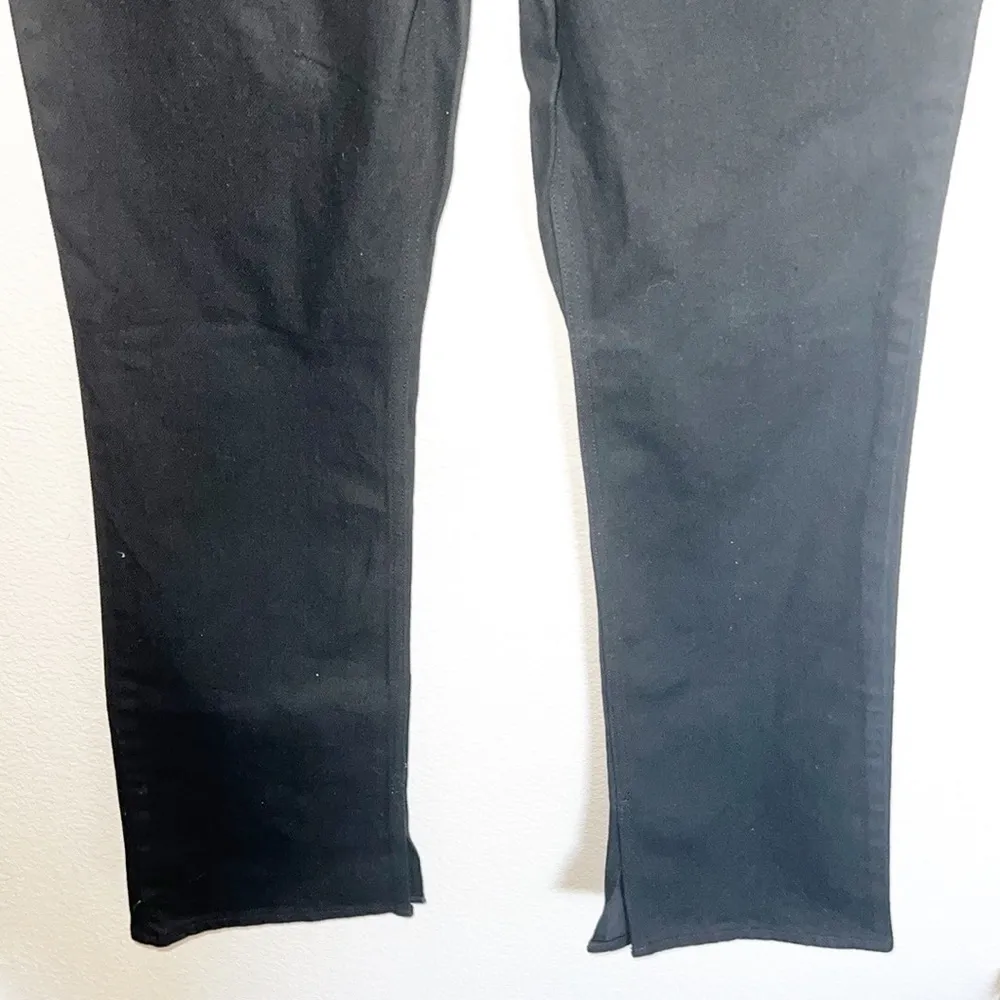 Old Navy Black Slit Hem Extra High Rise Kicker Boot Cut Button Fly Jeans NEW - Image 3