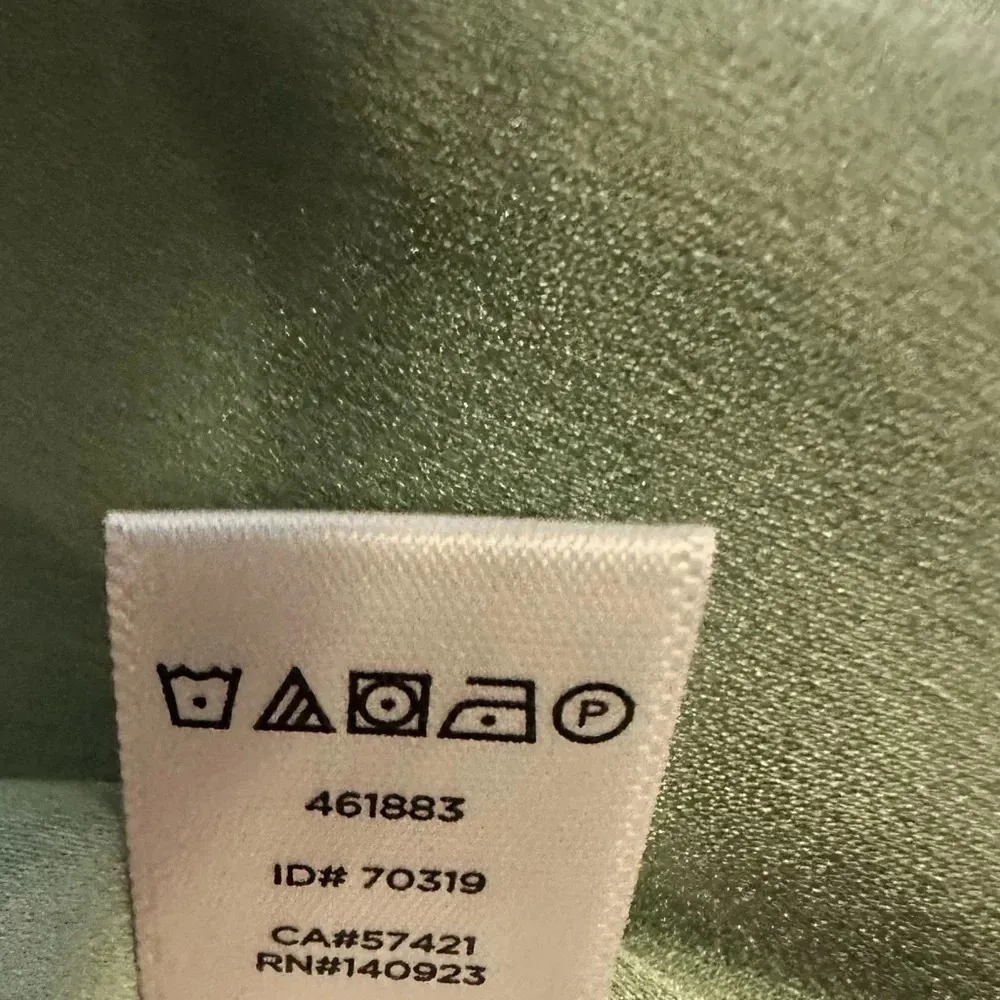 Loft floral midi lightweight light green long sleeve wrap dress size 00P - Image 9