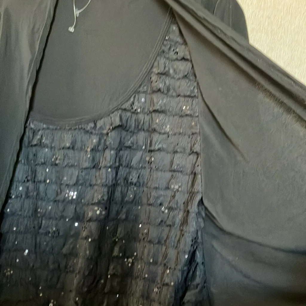 FINAL MARKDOWN American City Wear dressy Black Top one piece two piece look 2x - Image 5