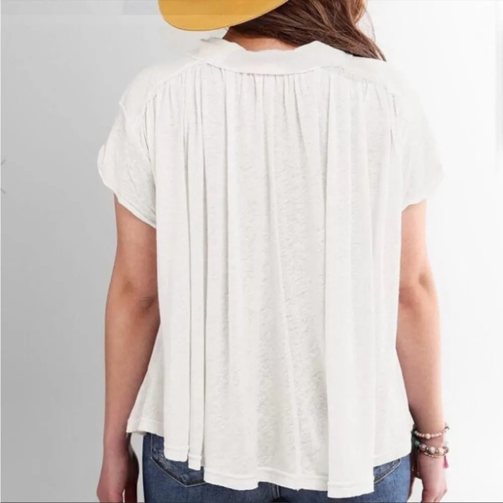 Low Down Henley Top white sz M - Image 3