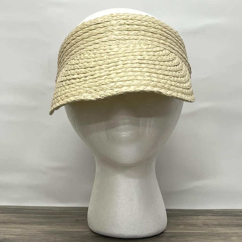 Old Navy Tan Straw Hat Classic‎ Summer Accessory - Image 2