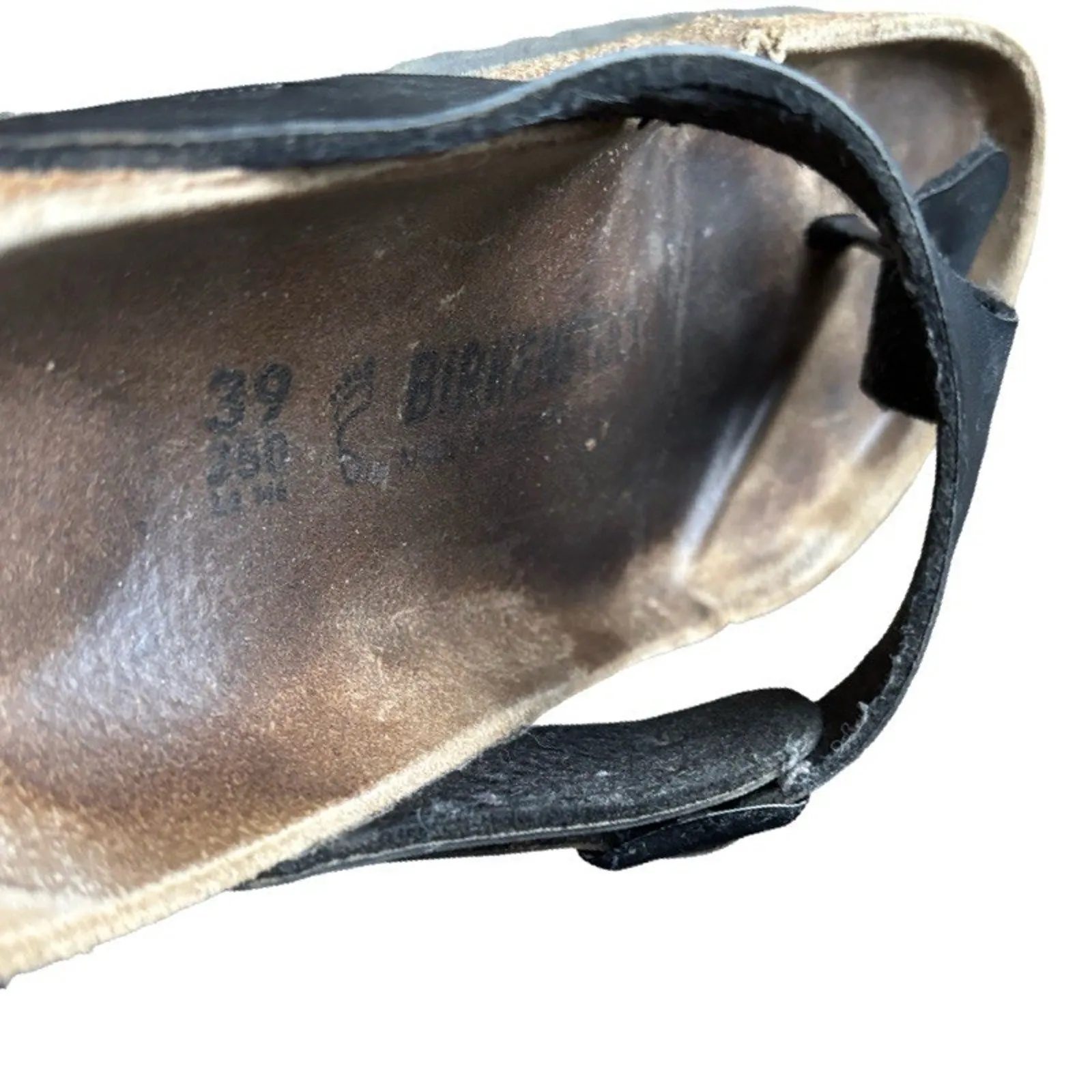 Birkenstock Gizeh Thong Sandals Black Worn Used Size 39 8 US Casual Summer - Image 8