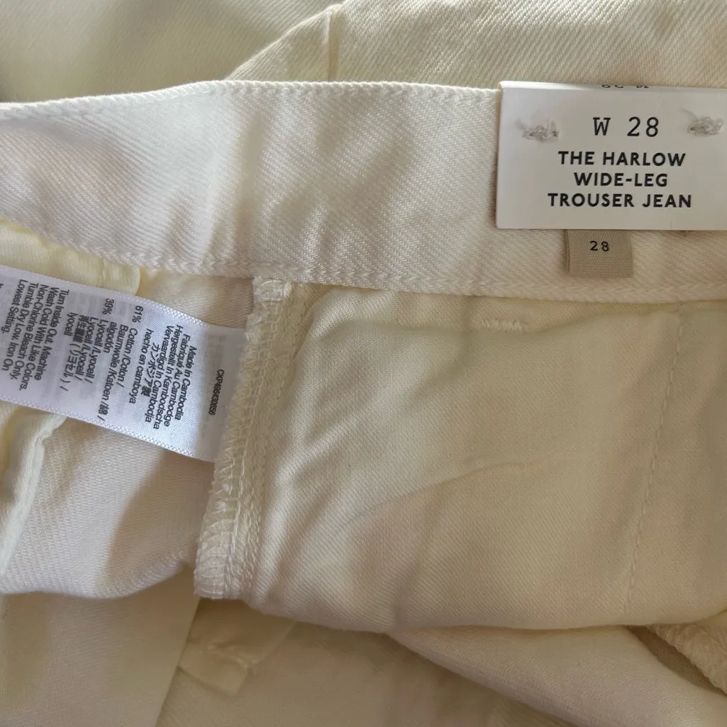 NWT Madewell Vintage Canvas The Harlow Wide-Leg Jean: Airy Denim Edition Size 28 - Image 8