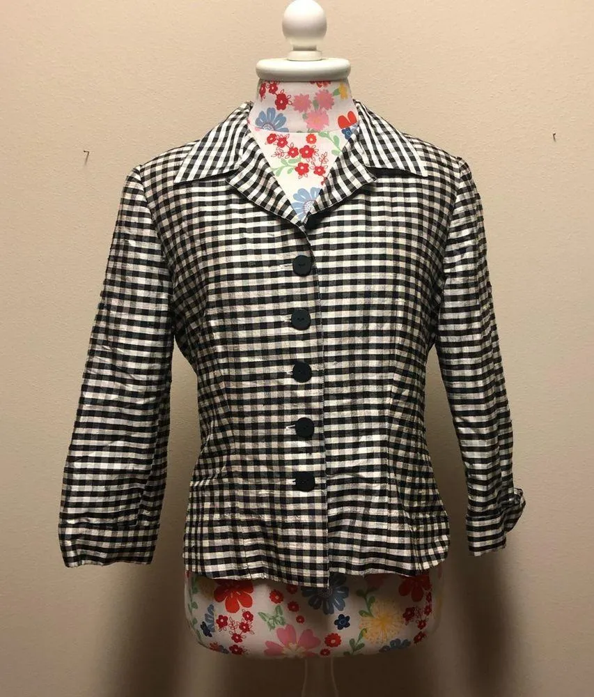 Sigrid Olsen Gingham Farm Jacket - Image 3