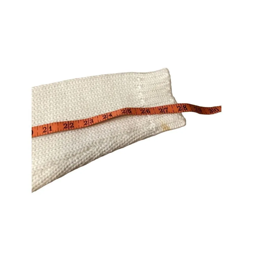 Open Knit High Collar Floral Granny Sweater Casual Everyday Grandma Green Size M - Image 7