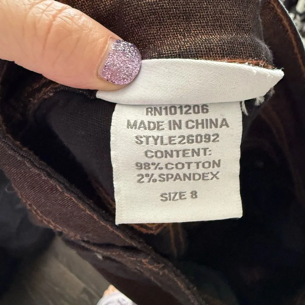 Soft Surroundings Women’s 8 Metallic Brown Pants Ankle - Image 5