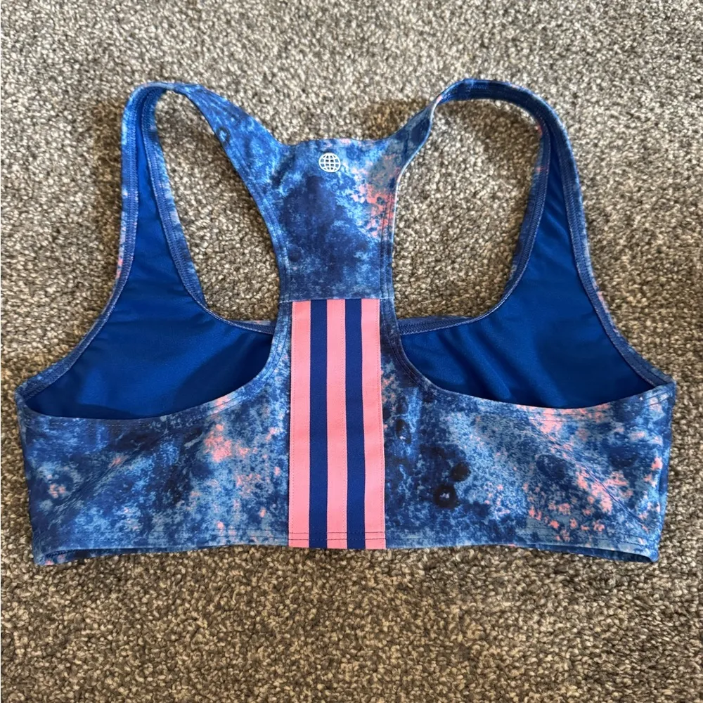 NWOT!! Women’s Adidas two piece sporty bikini blue & pink Medium - Image 2