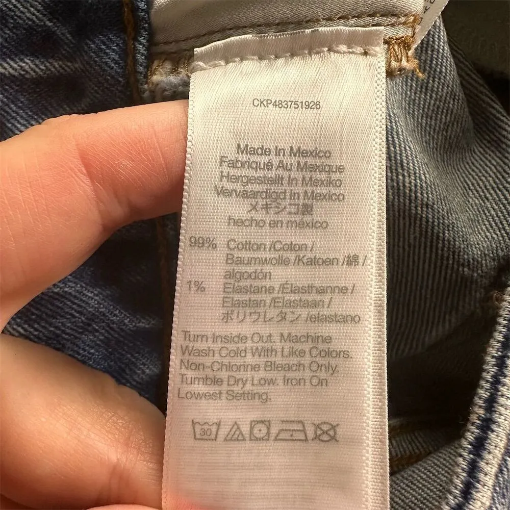 NWT Madewell Women's Tall Curvy 90’s Straight Crop Jeans Size 27T 27 Blue - Image 10