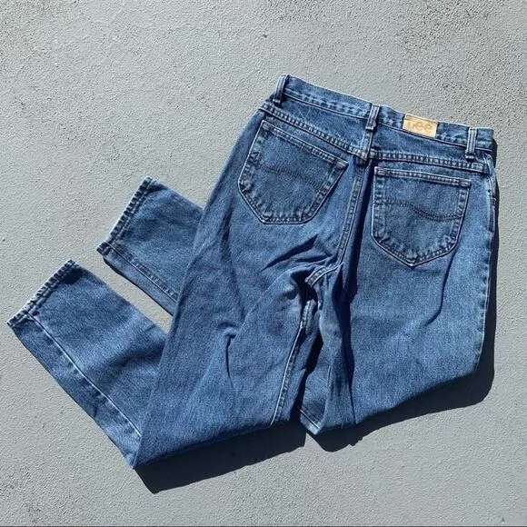 Vintage 90s Lee high rise taper ankle mom jeans - Image 2