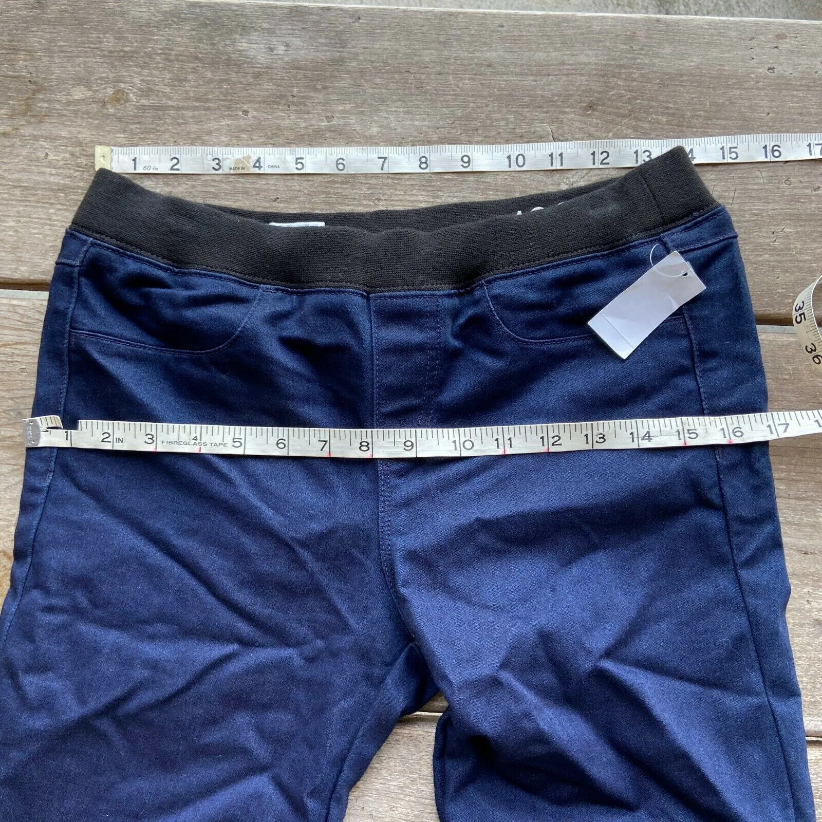 Gap Womens Jeans Size 27 4‎ Legging Ankle Zippers Dark Blue Skinny Pull On NEW - Image 8