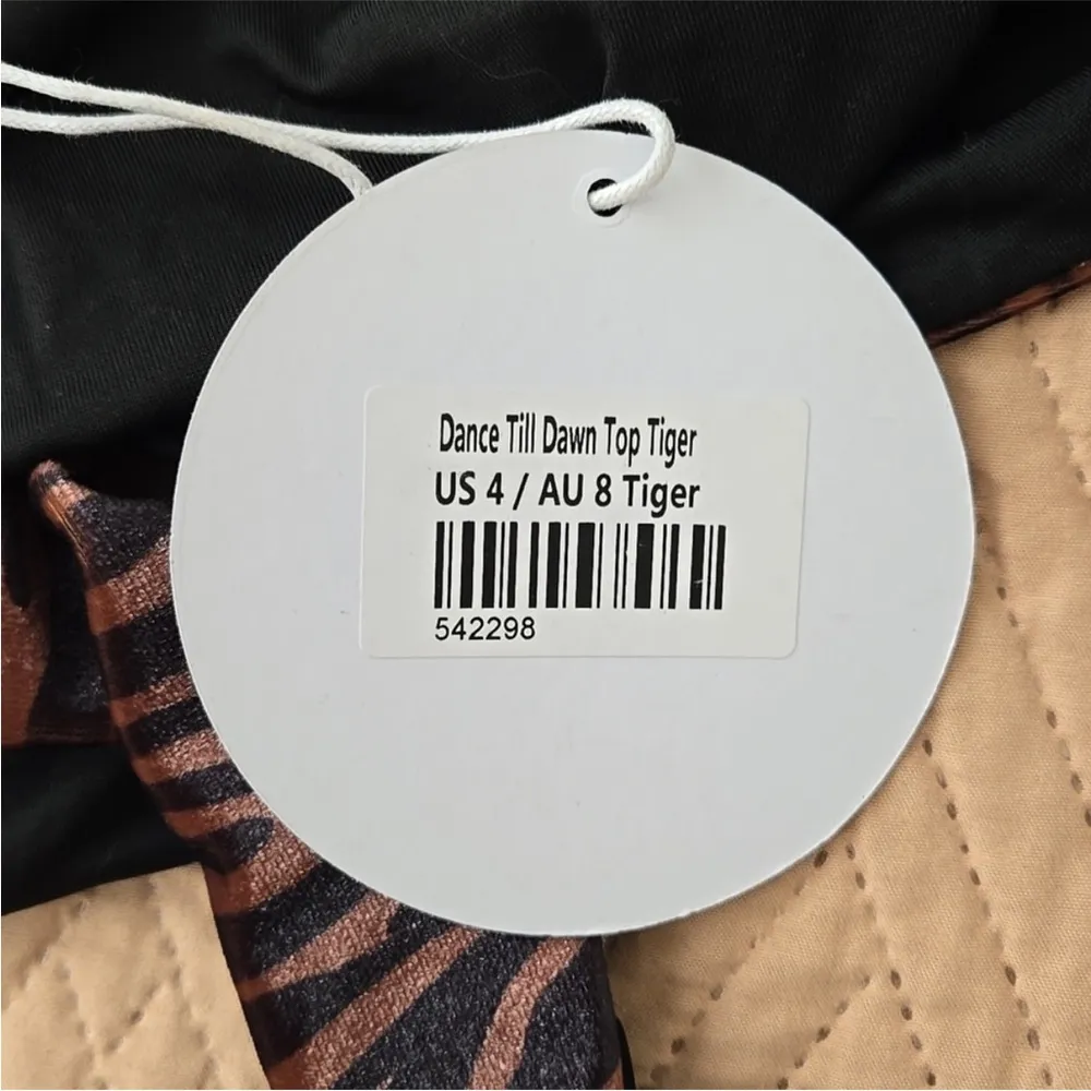 NWT princess polly brown animal print dance till dawn crop bandeau tie top 4 - Image 6