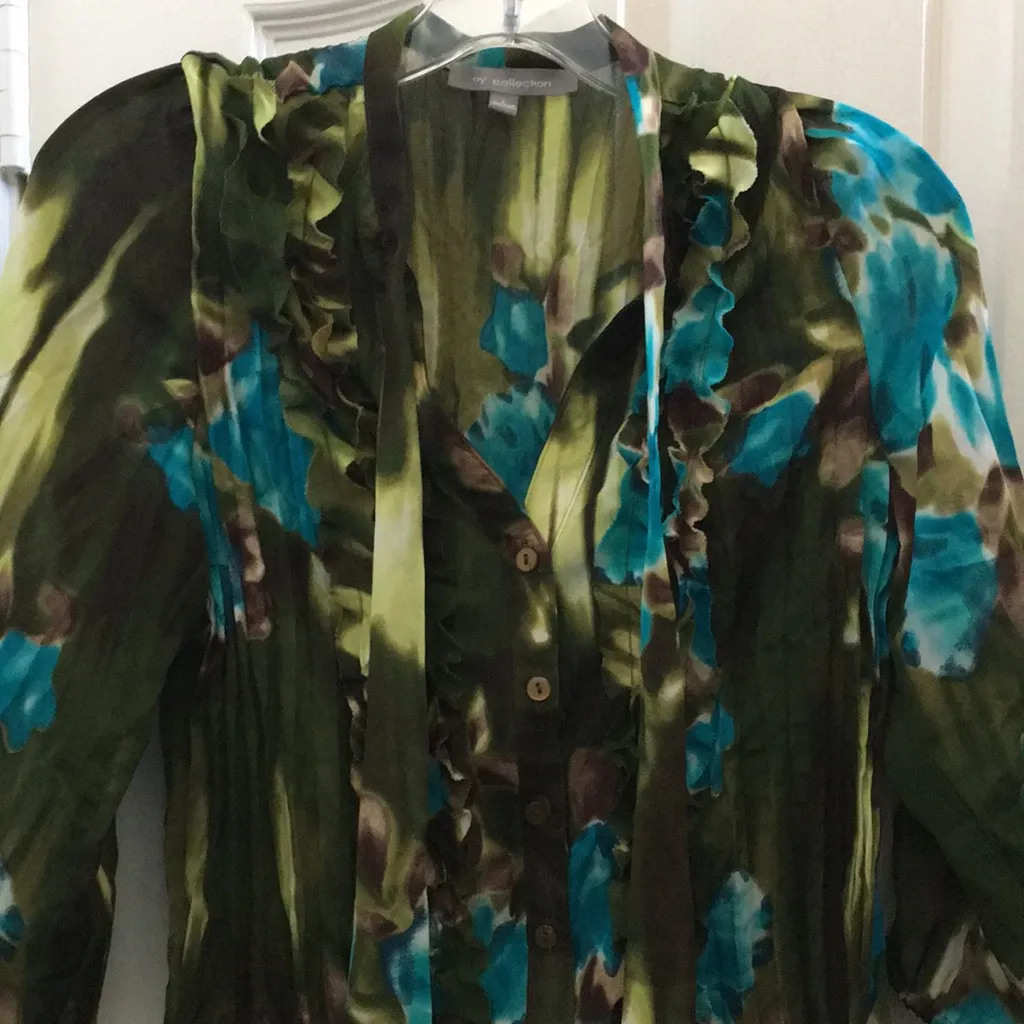 FINAL MARKDOWN Ny collection watercolor blouse large - Image 2