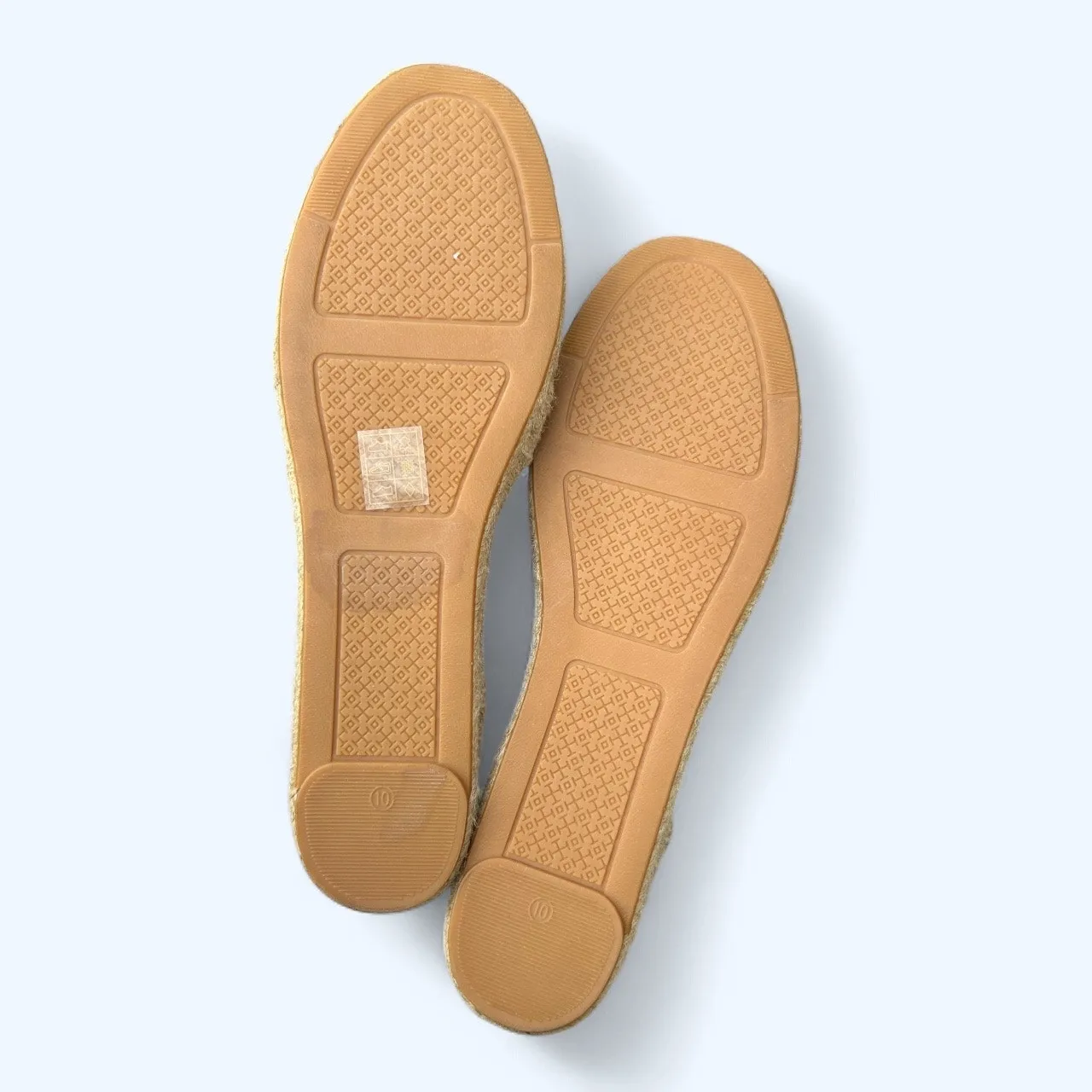 Tory Burch Gold Leather Catalina Espadrille Shoes Slip On size 10 NEW Summer - Image 9