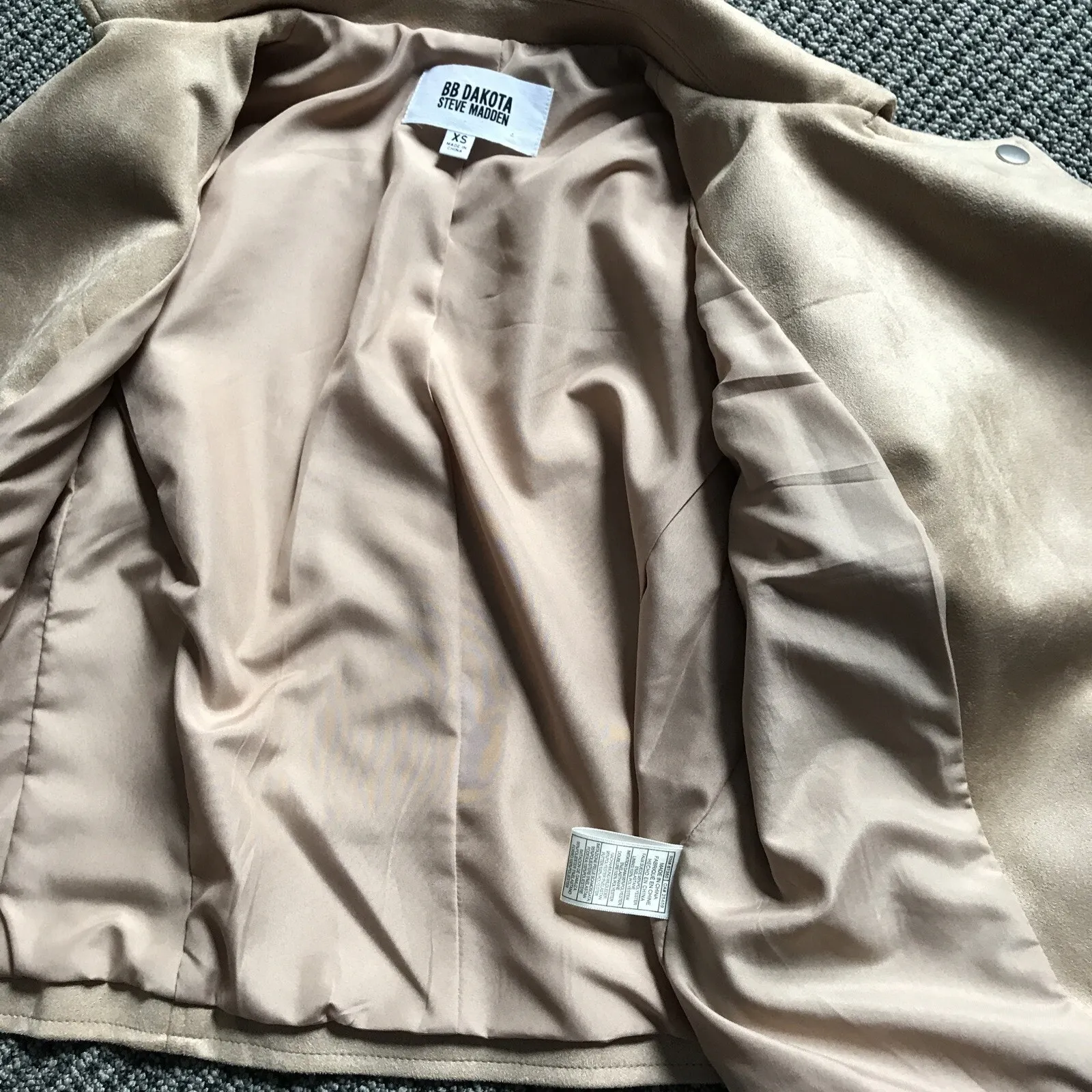 BB Dakota‎ Steve Madden XS NWT Faux Suede Moto Jacket - Image 8
