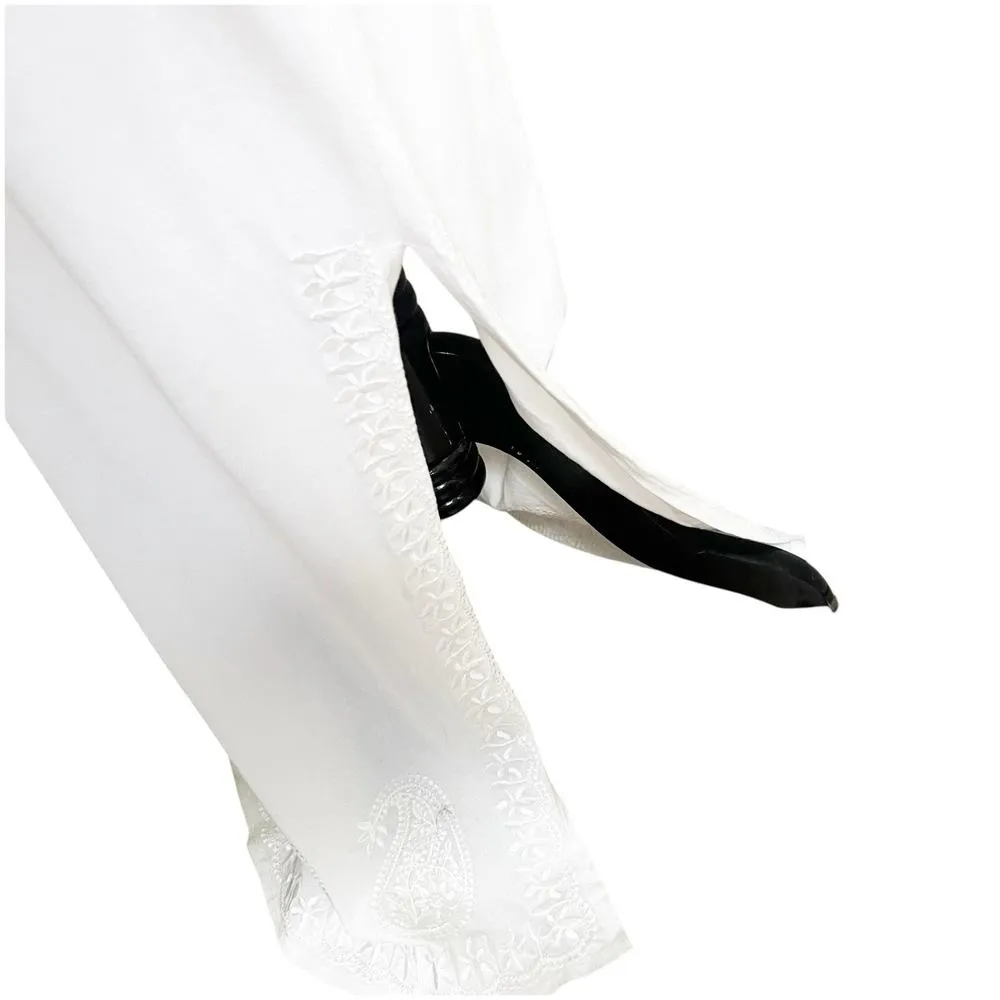 MARIE FRANCE VAN DAMME Elastic Embroidered Bustier Dress White NWT Size 0 - Image 5