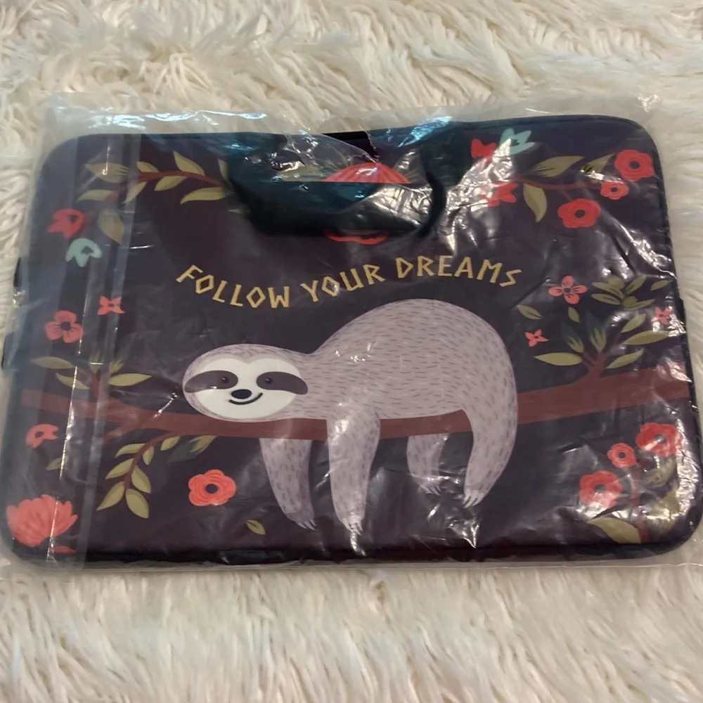 15” Laptop cover / bag Sloth Fallow your dreams so cute brand new - Image 6