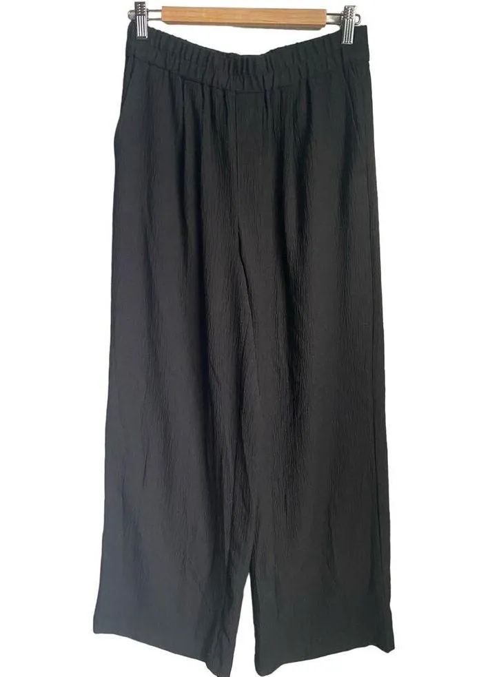 NEW Madewell High Rise Wide Leg Pull On Crinkly Pants w Pockets Style NC361 SZ S - Image 4