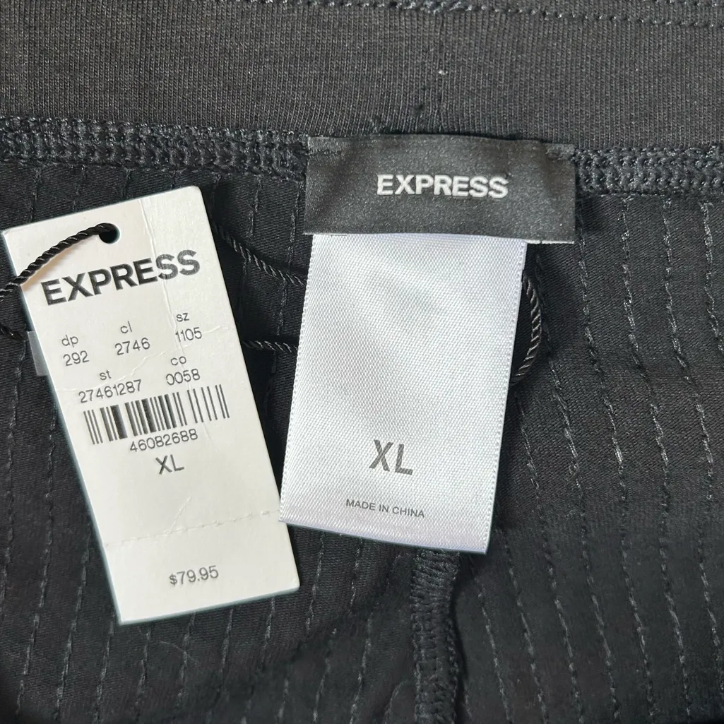 🆕 NWT Express Super High Waisted Black Sequin Leggings, Size XL - Image 3