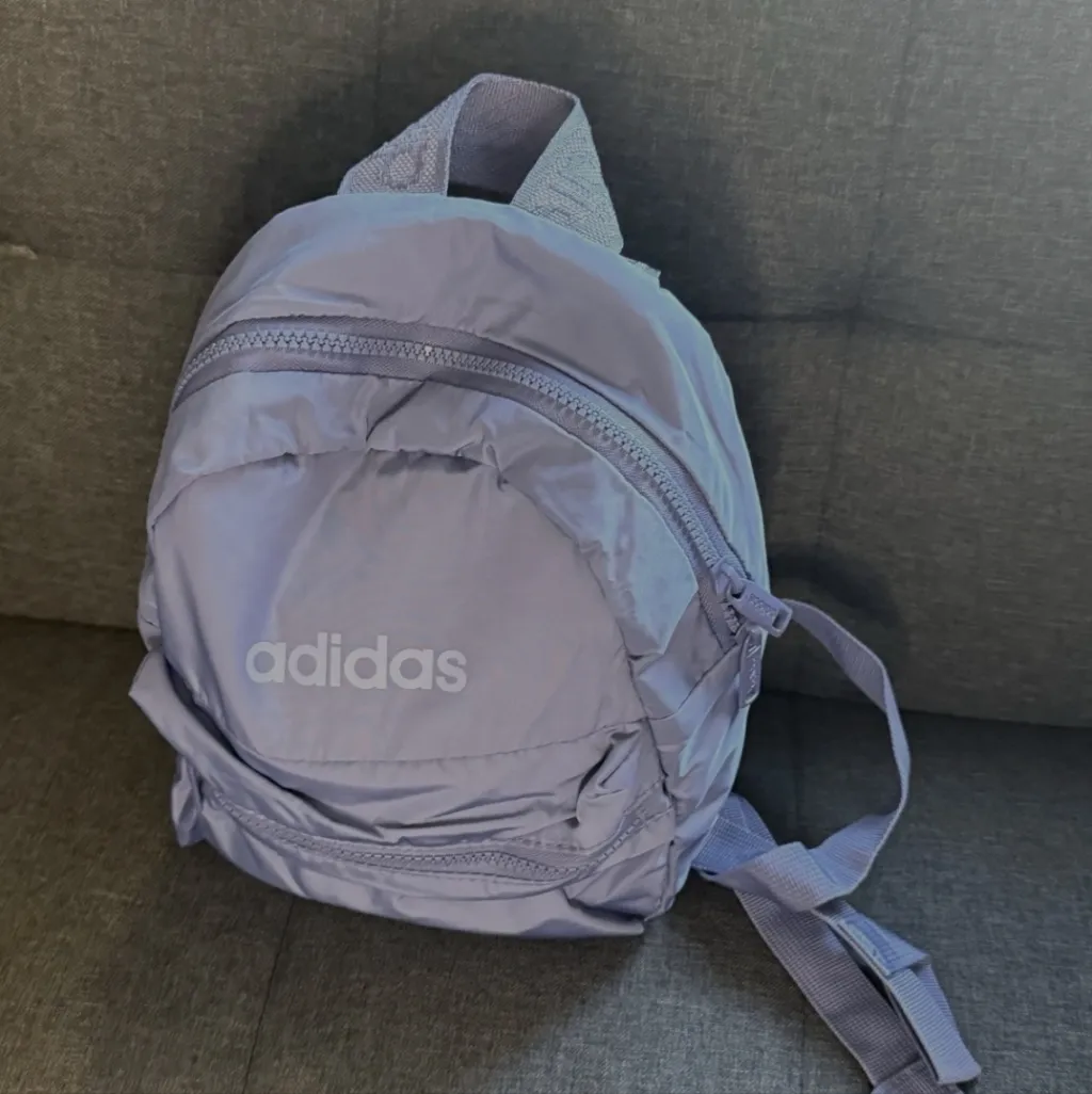 Adidas Originals Linear Mini Backpack Travel/Sports Bag Orbit Violet Purple - Image 4