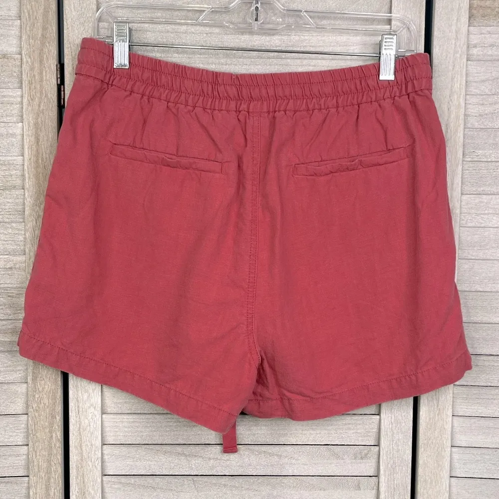 J. CREW (Point Sur)-Pull On Linen Blend Shorts Nantucket Red-Small - Image 2