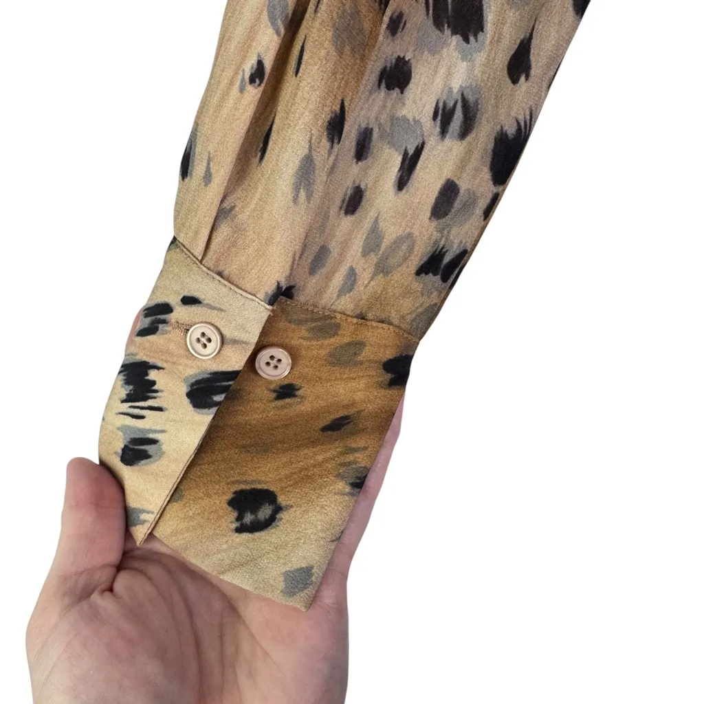 Lafayette 148 Delancy Agave Leopard-print Silk Midi Dress Animal Print XS XSmall - Image 11