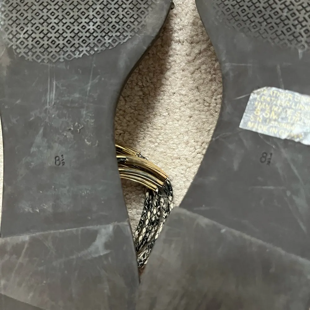 Tory Burch women's 8.5 sandals Mignon Ring gladiator glam snakeskin - Image 5