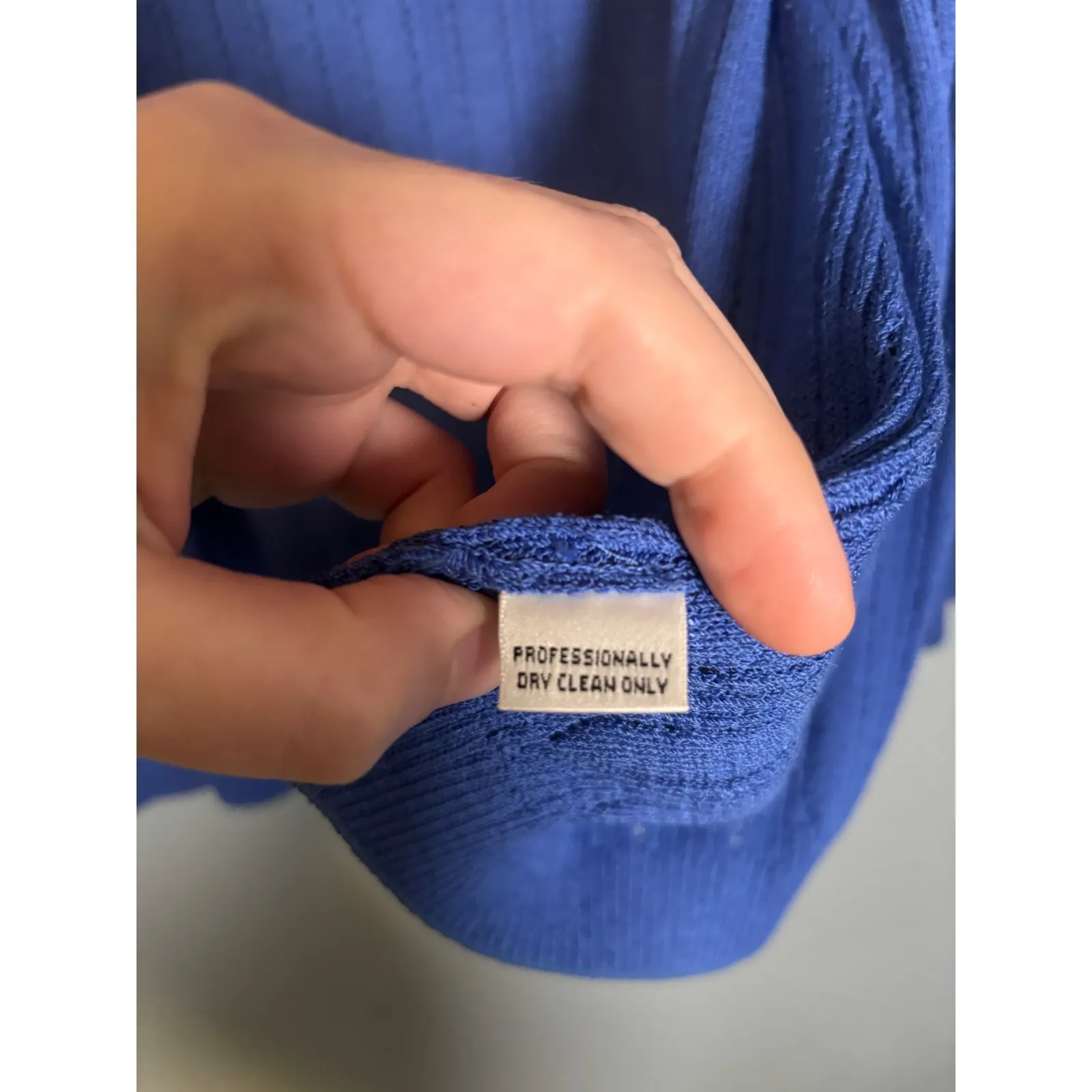 St John Santana Knit Blue Open Front Cardigan Size 4 - Image 4