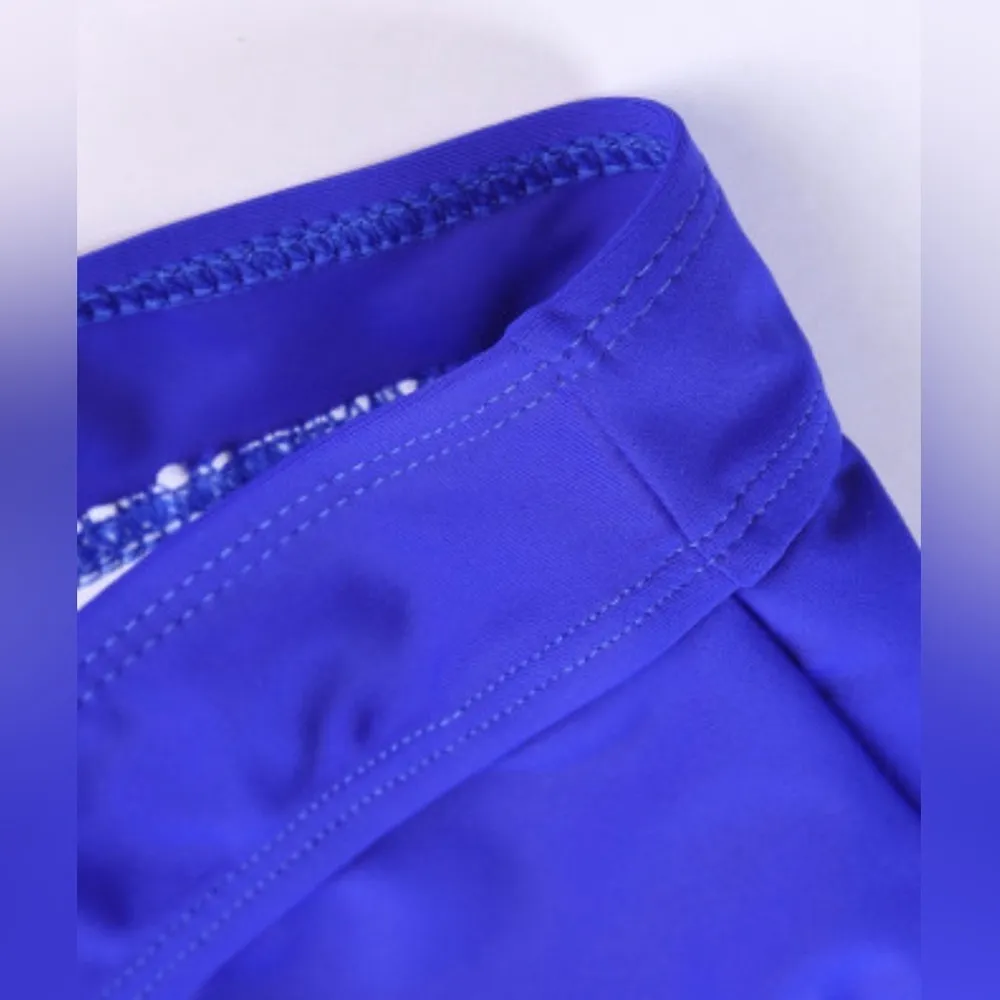 Blue Ruffle Top High Waisted Floral Bottoms 2 Piece Bikini Swimsuit Bathing Suit Size XXL - Image 12