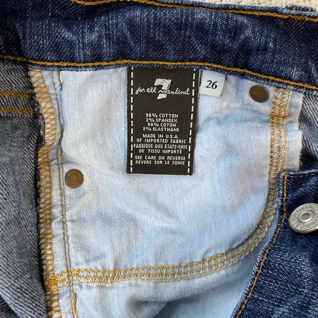 7 For All Mankind Women's  Size 26 Roxanne Skinny Jeans Made in USA Denim - Image 3