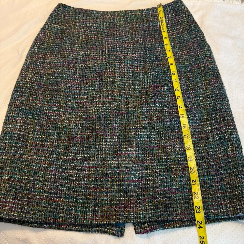 Coldwater Creek Multicolor Tweed Pencil Skirt Women’s Size 8 Lined Professional - Image 5