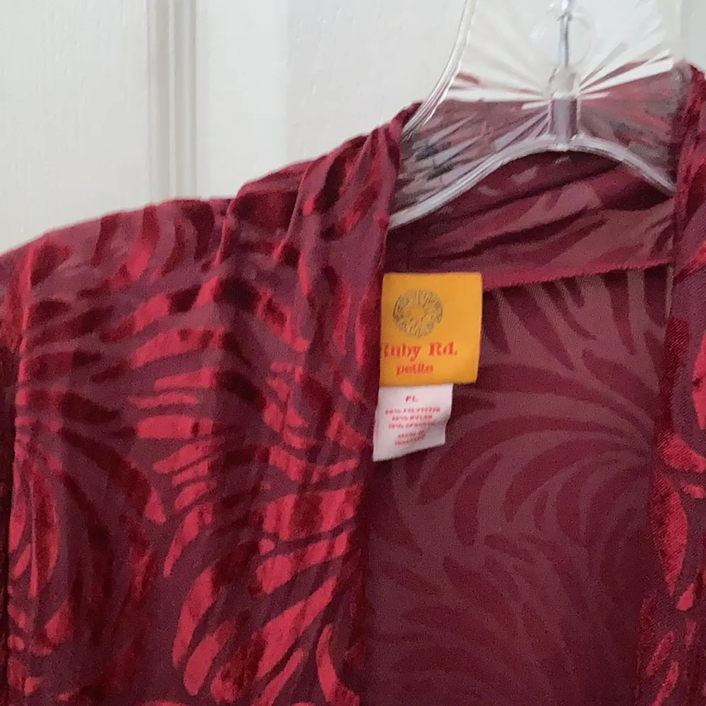 FINAL MARKDOWN RUBY rd open front flocked jacket pl NWT Size undefined - Image 4