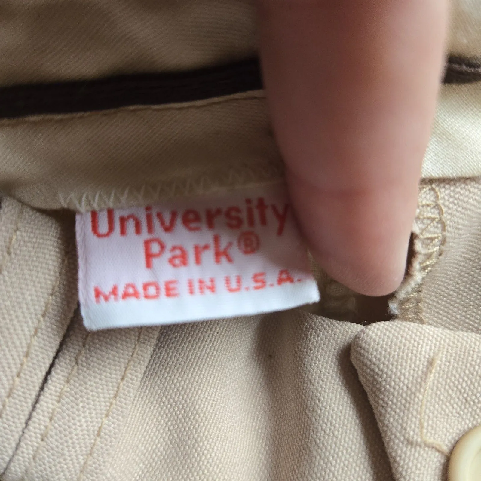 Vintage University Park Juniors 9 Pleated High Rise Beige Pants 26x30 USA Made Size undefined - Image 5