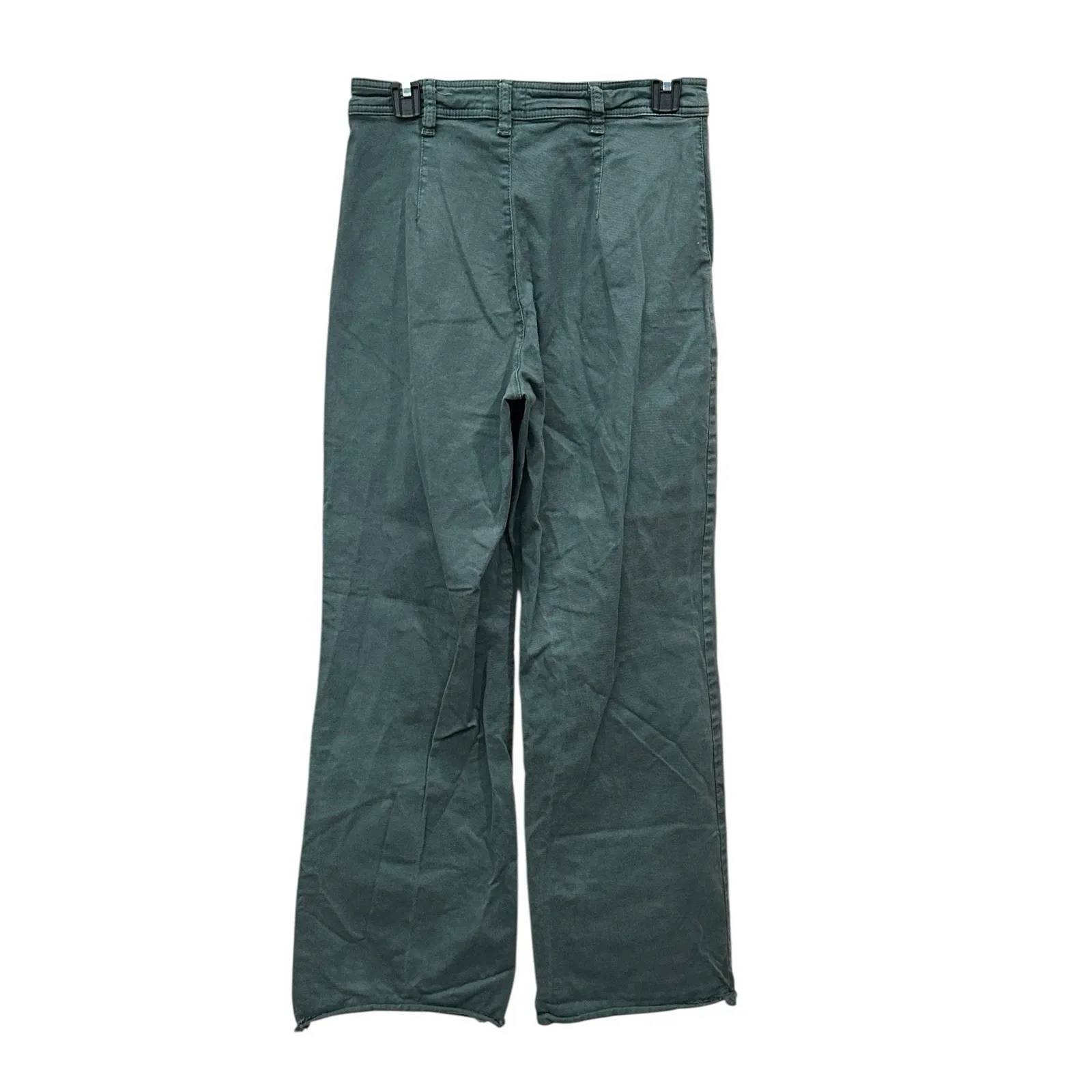 Marine Layer Bridget Wide Leg Pants Green Women's Size 8 Gorpcore Preppy #EF1-7 - Image 2