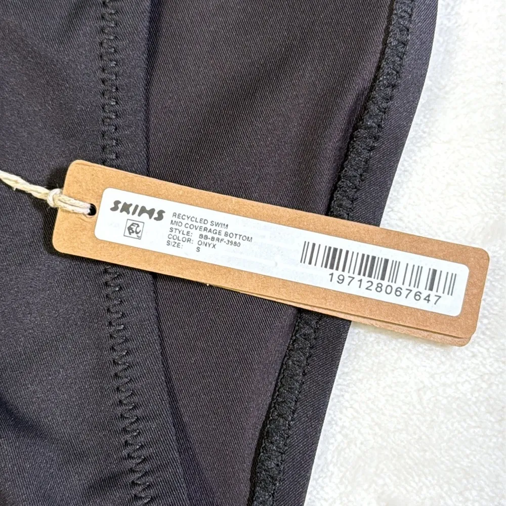 SKIMS  Mid Coverage Bikini Bottom- ONYX- Small - Image 2