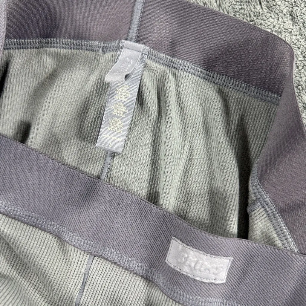 SKIMS Cotton Ribbed Legging Light Grey Everyday Basic Minimalist Lounge Comfy - Image 4