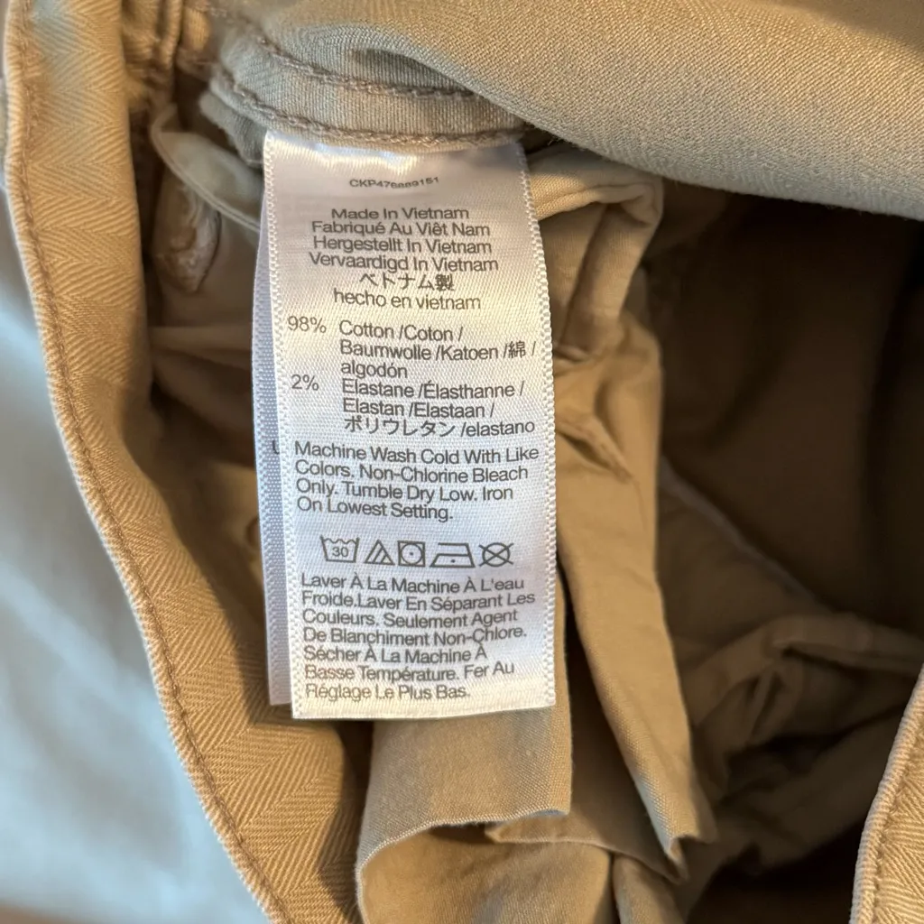 Madewell 90s Straight Cargo Pant Womens Size 25 Sand Dune Tan Cotton Herringbone - Image 9