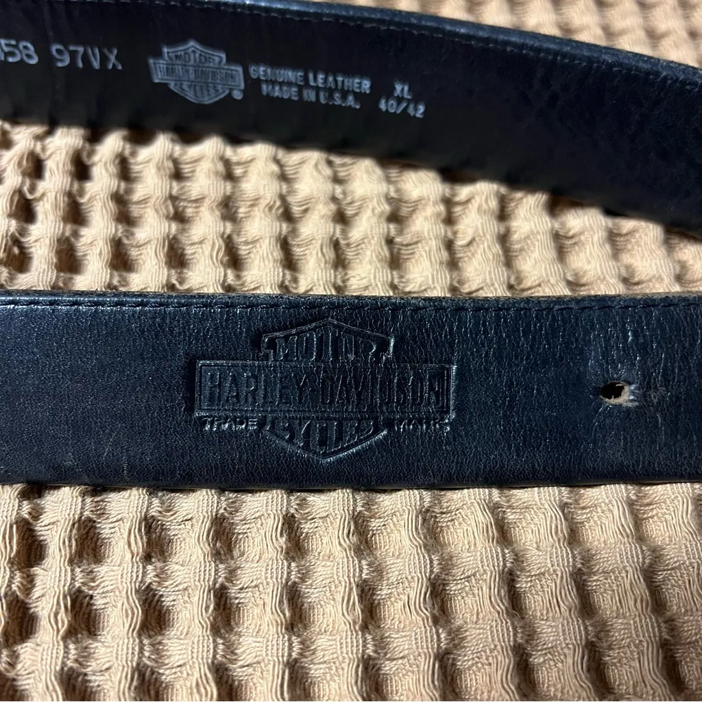 Harley Davidson |‎ Brown Genuine Leather Belt Men’s - Image 5