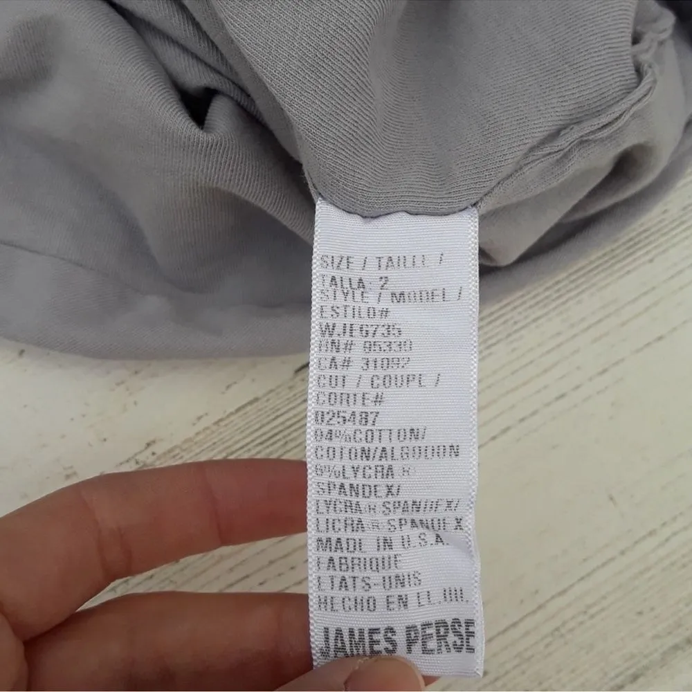 NWT James Perse| Tucked Faux Wrap Dress in Fog Gray Size 2/M - Image 14