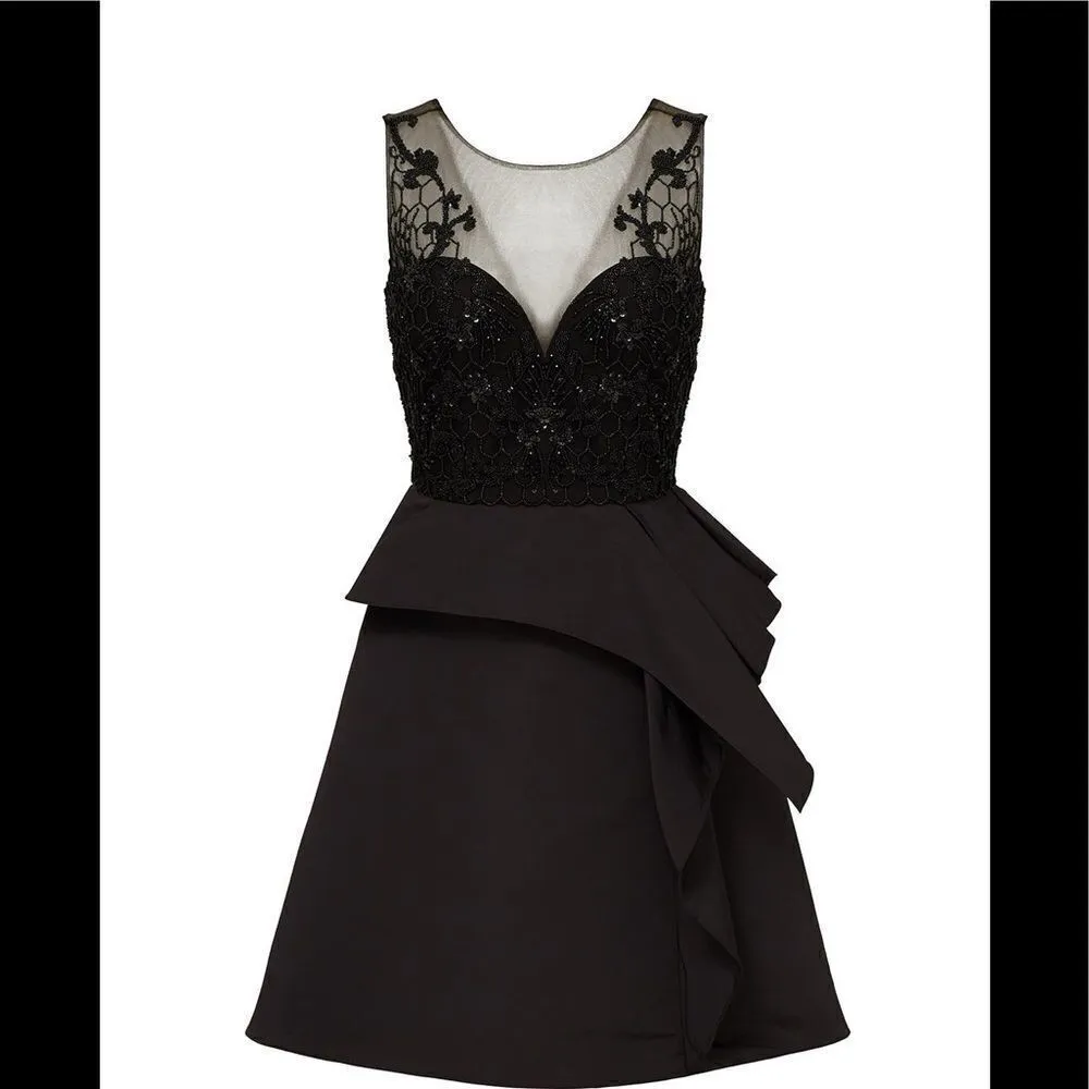 Marchesa Notte Dress Black Size 0 - Image 2