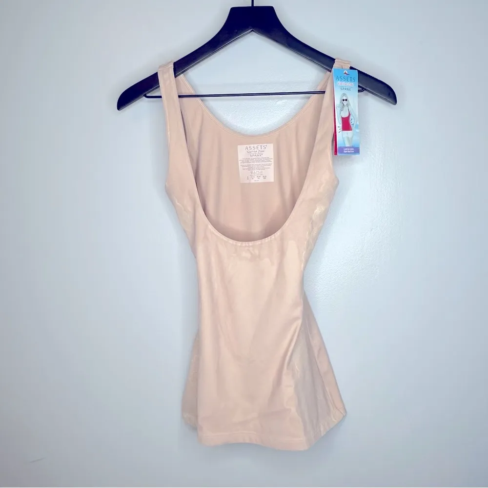 Spanx Assets Luxe & Lean Open Bust Cami Tank Nude Shapewear Size M NWT - Image 6