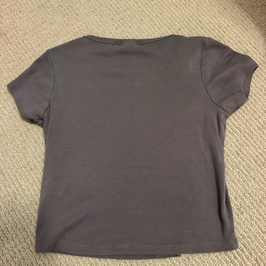 COS Gray Skeleton Dance Crop Top - Image 3