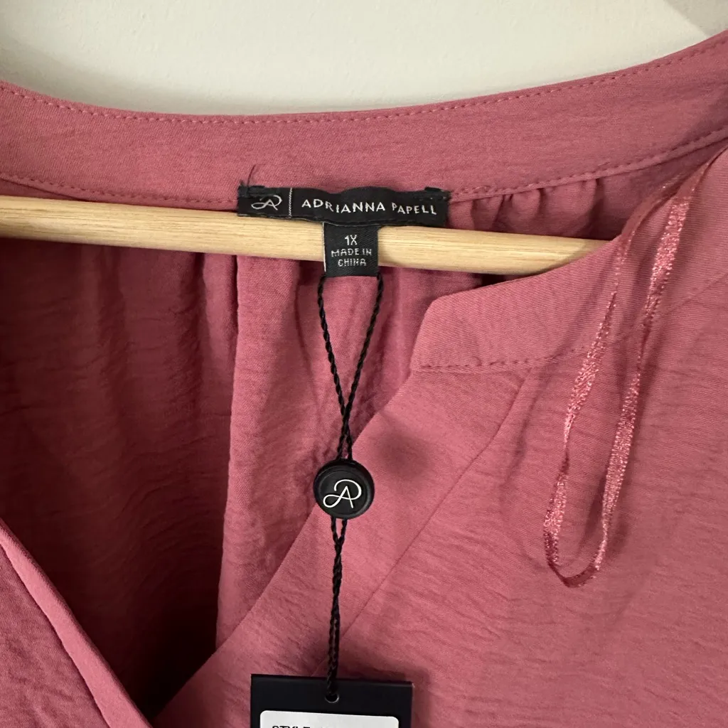 Adrianna Papell Rose V-Neck Blouse - Image 4