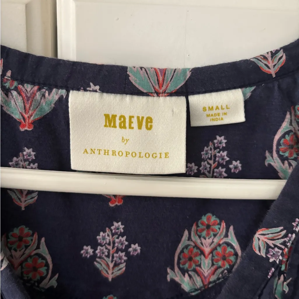 Maeve Sleeveless Button Up Top. Pleated.‎ Sz. S. - Image 4