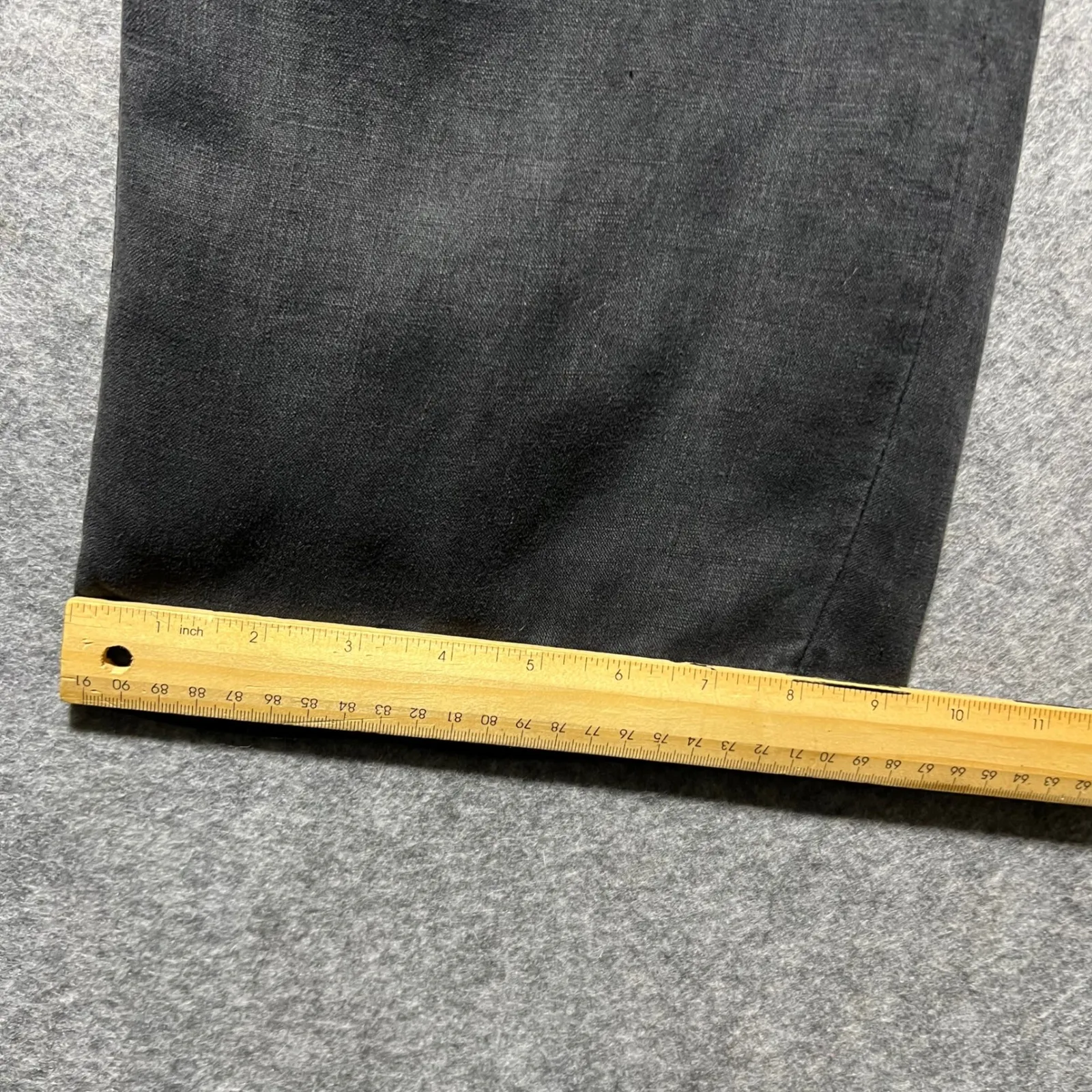 Caslon Linen Drawstring Waist Straight Leg Pants Charcoal Gray Size S Pull On - Image 4